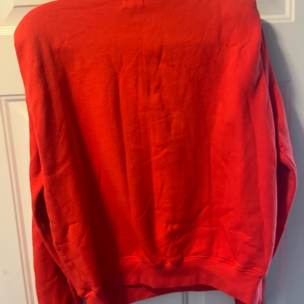 Sundry Padded Shoulder Crew neck Red Sweatshirt - Picture 3 of 5